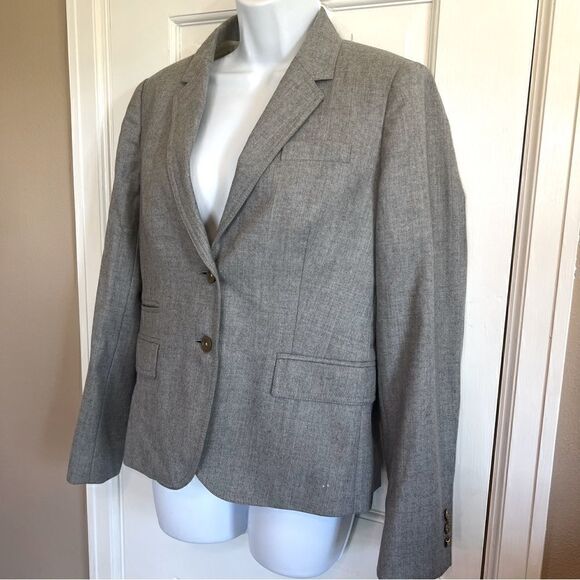 J.Crew Grey Wool Liner Schoolboy Blazer (8) - Picture 10 of 12